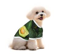 Salelf Fresh Avocados for Pure Cotton Pet T-Shirt for Dogs & Cats - Soft, Breathable Summer Tee or Sleeveless Vest, for Small Medium Breeds with Sensitive Skin