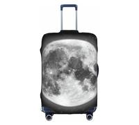 Salelf Full Moon and Stars for Luggage Cover Washable Elasticated Suitcase Covers TSA Approved Stylish Dust and Scratch Resistant Case Protector for Kids and Adults, White, Large