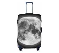 Salelf Full Moon and Stars for Luggage Cover Washable Elasticated Suitcase Covers TSA Approved Stylish Dust and Scratch Resistant Case Protector for Kids and Adults, Black, X-Large