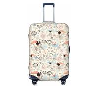 Salelf Funniest Birds Luggage Cover Washable Elasticated Luggage Covers for Suitcase TSA Approved Stylish Scratch Resistant Luggage Case Protector, Black, X-L (28.3-31.5 in suitcase)