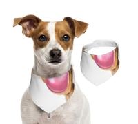 Salelf Funny Giraffe Blowing Bubble for Dog Bandana Adjustable - Quick Dry & Breathable Cotton, Cute Floral Pattern for Small Medium Large Dogs, Perfect for Holiday Photos