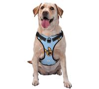 Salelf German Shepherd Puppy No Pull Dog Harness Reflective Adjustable Pet VES No Choke Front Clip Pet Harness with 2 Leash Clips + 1 Pet Leash for Large Dog Walking