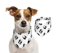 Salelf Giant Pandas for Dog Bandana Adjustable - Quick Dry & Breathable Cotton, Cute Floral Pattern for Small Medium Large Dogs, Perfect for Holiday Photos