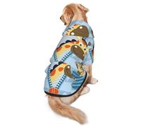 Salelf Giraffe Come Out from Zipper Dog Hoodie Security Dog Hoodie Sweater with Pocket and Leash Hole Warm Pet Clothes Dog Winter Sweatshirt for Medium Large Dogs