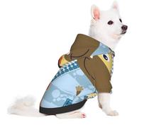 Salelf Giraffe Come Out from Zipper for Small Dog Hoodie for Winter Fall, Warm Polyester Puppy Clothes with Hood, Soft Cozy Dog Sweater for Small Breeds, Cold Weather Pet Apparel