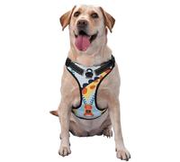 Salelf Giraffe Come Out from Zipper No Pull Dog Harness Reflective Adjustable Pet VES No Choke Front Clip Pet Harness with 2 Leash Clips + 1 Pet Leash for Large Dog Walking