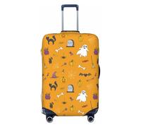 Salelf Giraffe Eating Leaves Luggage Cover Washable Elasticated Luggage Covers for Suitcase TSA Approved Stylish Scratch Resistant Luggage Case Protector, Ghosts And Cats, L (26-28 in suitcase)