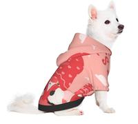 Salelf Gnomes Hold The Letters Love for Small Dog Hoodie for Winter Fall, Warm Polyester Puppy Clothes with Hood, Soft Cozy Dog Sweater for Small Breeds, Cold Weather Pet Apparel