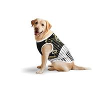 Salelf Golden Piano Music Note for Dog Costume, All Season Soft Pure Cotton Pet Harness, Outerwear for Medium to Large Dogs, Outdoor Walking