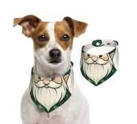 Salelf Good Luck Old Man for Dog Bandana Adjustable - Quick Dry & Breathable Cotton, Cute Floral Pattern for Small Medium Large Dogs, Perfect for Holiday Photos