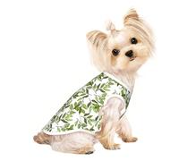 Salelf Green Laurus Leaf for Dog Shirts Elastic Soft Dog T-Shirts Breathable Pet Clothes Spring Summer Pet Apparel Tee Shirt for Puppy Kitty Cats Small Medium Dogs
