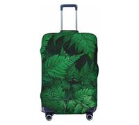 Salelf Green Leave Fern for Luggage Cover Washable Elasticated Suitcase Covers TSA Approved Stylish Dust and Scratch Resistant Case Protector for Kids and Adults, Black, XL