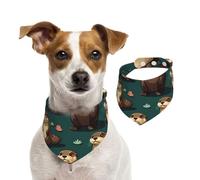 Salelf Groundhog House for Dog Bandana Adjustable - Quick Dry & Breathable Cotton, Cute Floral Pattern for Small Medium Large Dogs, Perfect for Holiday Photos