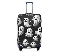 Salelf Halloween Big Head for Luggage Cover Washable Elasticated Suitcase Covers TSA Approved Stylish Dust and Scratch Resistant Case Protector for Kids and Adults, White, X-Large