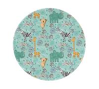 Salelf Hand Draw Animals for Round Mouse Pad with Stitched Edge Premium-Textured Waterproof Non-Slip Rubber Base Desktop Protection Mat Diameter 8.7 inches