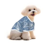 Salelf Hand Draw Daisy for Pure Cotton Pet T-Shirt for Dogs & Cats - Soft, Breathable Summer Tee or Sleeveless Vest, for Small Medium Breeds with Sensitive Skin