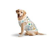 Salelf Hand Drawn Cars Trucks Buses and Roads for Dog Costume, All Season Soft Pure Cotton Pet Harness, Outerwear for Medium to Large Dogs, Outdoor Walking