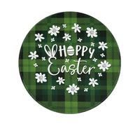Salelf Happy Easter for Round Mouse Pad with Stitched Edge Premium-Textured Waterproof Non-Slip Rubber Base Desktop Protection Mat Diameter 8.7 inches