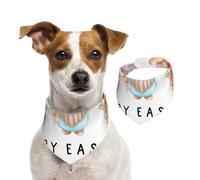 Salelf Happy Easter Gnomes for Dog Bandana Adjustable - Quick Dry & Breathable Cotton, Cute Floral Pattern for Small Medium Large Dogs, Perfect for Holiday Photos