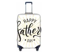 Salelf Happy Father's Day (2) for Luggage Cover Washable Elasticated Suitcase Covers TSA Approved Stylish Dust and Scratch Resistant Case Protector for Kids and Adults, White, S