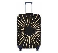 Salelf Happy Father's Day (2) for Luggage Cover Washable Elasticated Suitcase Covers TSA Approved Stylish Dust and Scratch Resistant Case Protector for Kids and Adults, Black, Small