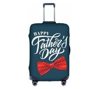 Salelf Happy Father's Day (2) for Luggage Cover Washable Elasticated Suitcase Covers TSA Approved Stylish Dust and Scratch Resistant Case Protector for Kids and Adults, White, L