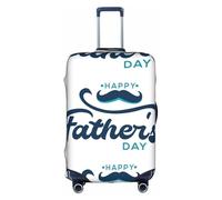 Salelf Happy Father's Day (3) for Luggage Cover Washable Elasticated Suitcase Covers TSA Approved Stylish Dust and Scratch Resistant Case Protector for Kids and Adults, White, Medium