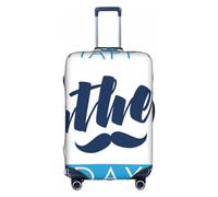 Salelf Happy Father's Day (4) for Luggage Cover Washable Elasticated Suitcase Covers TSA Approved Stylish Dust and Scratch Resistant Case Protector for Kids and Adults, White, M