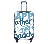 Salelf Happy Father's Day (5) for Luggage Cover Washable Elasticated Suitcase Covers TSA Approved Stylish Dust and Scratch Resistant Case Protector for Kids and Adults, White, Medium