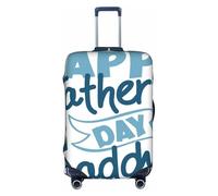 Salelf Happy Father's Day (5) for Luggage Cover Washable Elasticated Suitcase Covers TSA Approved Stylish Dust and Scratch Resistant Case Protector for Kids and Adults, White, Medium