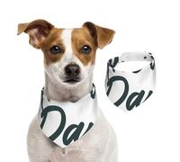 Salelf Happy Father's Day for Dog Bandana Adjustable - Quick Dry & Breathable Cotton, Cute Floral Pattern for Small Medium Large Dogs, Perfect for Holiday Photos