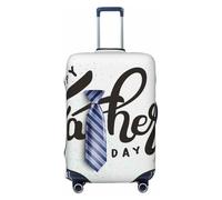 Salelf Happy Father's Day for Luggage Cover Washable Elasticated Suitcase Covers TSA Approved Stylish Dust and Scratch Resistant Case Protector for Kids and Adults, Black, X-Large
