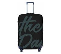 Salelf Happy Father's Day for Luggage Cover Washable Elasticated Suitcase Covers TSA Approved Stylish Dust and Scratch Resistant Case Protector for Kids and Adults, Black, Small