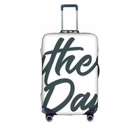 Salelf Happy Father's Day for Luggage Cover Washable Elasticated Suitcase Covers TSA Approved Stylish Dust and Scratch Resistant Case Protector for Kids and Adults, White, S