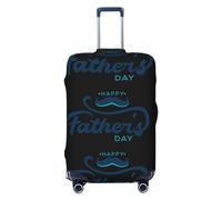 Salelf Happy Father's Day Luggage Cover Washable Elasticated Luggage Covers for Suitcase TSA Approved Stylish Scratch Resistant Luggage Case Protector, Black, X-L (28.3-31.5 in suitcase)