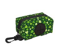 Salelf Happy St. Patrick's day for Dog Poop Bag Holder for Leash Doggie Waste Bag Dispenser with Carabiner Clip Soft Fabric Zipper Small Doggy Puppy Pouch