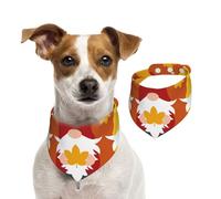 Salelf Happy Thanksgiving Three Gnomes for Dog Bandana Adjustable - Quick Dry & Breathable Cotton, Cute Floral Pattern for Small Medium Large Dogs, Perfect for Holiday Photos