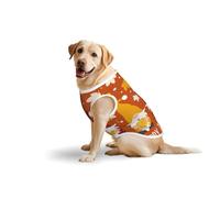 Salelf Happy Thanksgiving Three Gnomes for Dog Costume, All Season Soft Pure Cotton Pet Harness, Outerwear for Medium to Large Dogs, Outdoor Walking