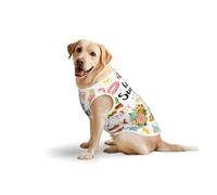 Salelf Hello Summer for Dog Costume, All Season Soft Pure Cotton Pet Harness, Outerwear for Medium to Large Dogs, Outdoor Walking