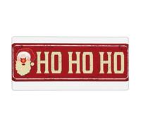 Salelf Ho Ho Ho Vintage Rusty Metal Sign for Large Extended Mouse Pad 16x35.5, Non-Slip Mouse Pad, Office Desk Keyboard Pad, Water Resistant, Stitched Edges