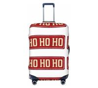 Salelf Ho Ho Ho Vintage Rusty Metal Sign Luggage Cover Washable Elasticated Luggage Covers for Suitcase TSA Approved Stylish Scratch Resistant Luggage Case Protector, Black, S (18.8-20.8 in suitcase)