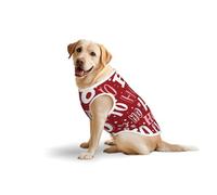 Salelf Ho Pattern Funny Christmas for Dog Costume, All Season Soft Pure Cotton Pet Harness, Outerwear for Medium to Large Dogs, Outdoor Walking