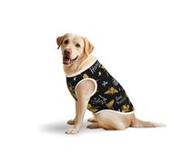 Salelf Hohey Bee Golden Embroidery for Dog Costume All Year Round Soft Pure Cotton Pet Harness Outerwear for Medium Large Dogs Walking Outdoor