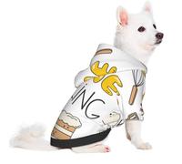 Salelf Home Cooking for Small Dog Hoodie for Winter Fall, Warm Polyester Puppy Clothes with Hood, Soft Cozy Dog Sweater for Small Breeds, Cold Weather Pet Apparel