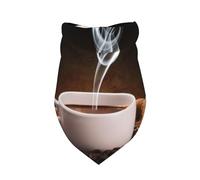 Salelf Hot Coffee Cup on Coffee Beans Dog Bandana Premium Durable Triangle Scarf -1 PackWashable Make Your Pooch Stand Out Dog Bandana Suitable for Neutral Large Dogs