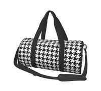 Salelf Houndstooth Black And White for Duffle Bag, Waterproof Large Duffle Bag, Weekender Bag, Gym Bag, Sports Bag, Overnight Bag
