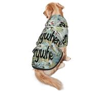 Salelf I Haven't Been Everywhere But Its On My List Dog Hoodie Security Dog Hoodie Sweater with Pocket and Leash Hole Warm Pet Clothes Dog Winter Sweatshirt for Medium Large Dogs