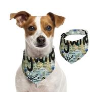 Salelf I Haven't Been Everywhere But Its On My List for Dog Bandana Adjustable - Quick Dry & Breathable Cotton, Cute Floral Pattern for Small Medium Large Dogs, Perfect for Holiday Photos