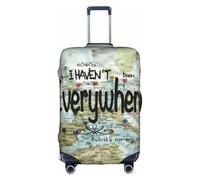 Salelf I Haven't Been Everywhere But Its On My List for Luggage Cover Washable Elasticated Suitcase Covers TSA Approved Stylish Dust and Scratch Resistant Case Protector for Kids and Adults, White