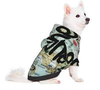 Salelf I Haven't Been Everywhere But Its On My List for Small Dog Hoodie for Winter Fall, Warm Polyester Puppy Clothes with Hood, Soft Cozy Dog Sweater for Small Breeds, Cold Weather Pet Apparel